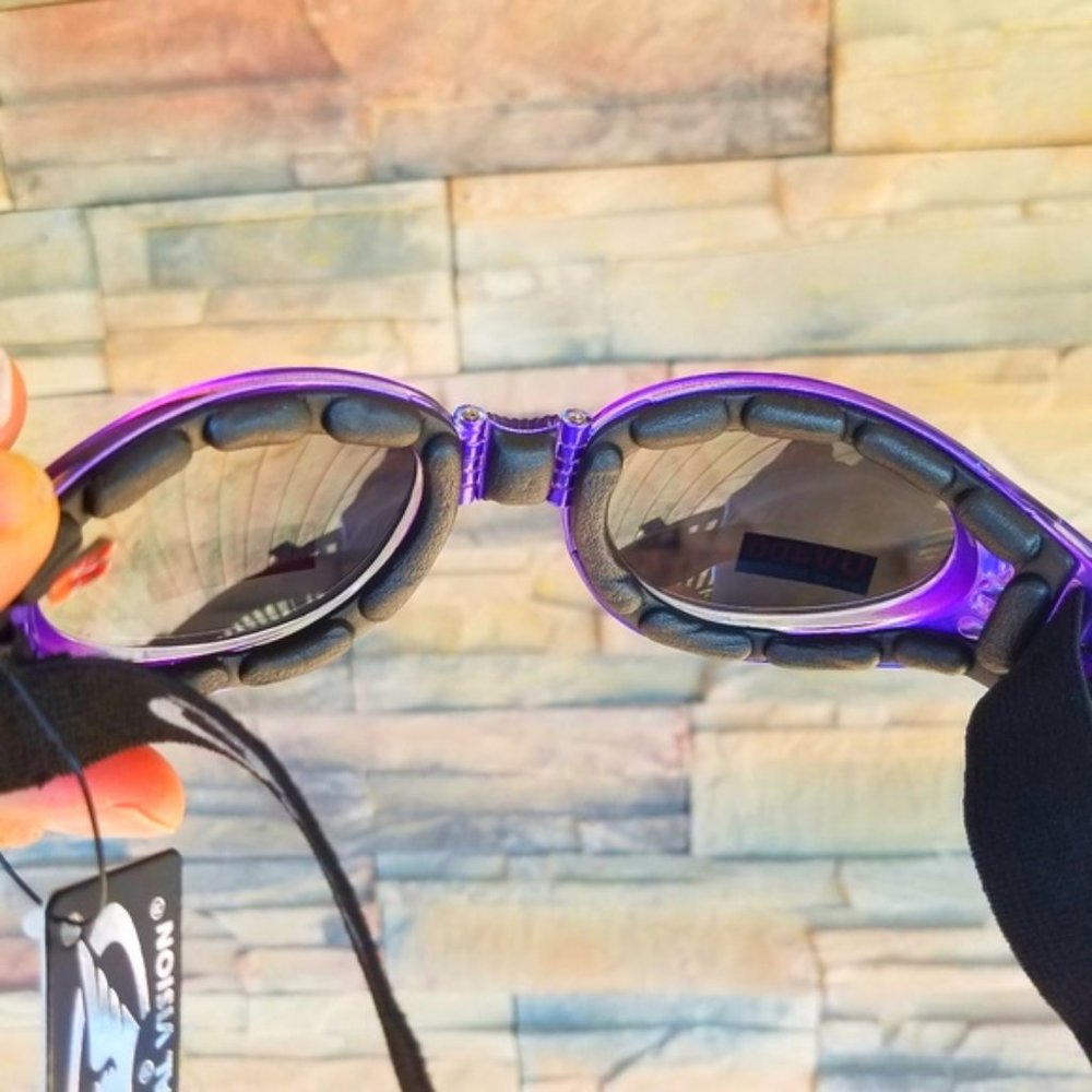 Motorcycle Women Goggles Purple Safari Summer NWT - Picture 2 of 8